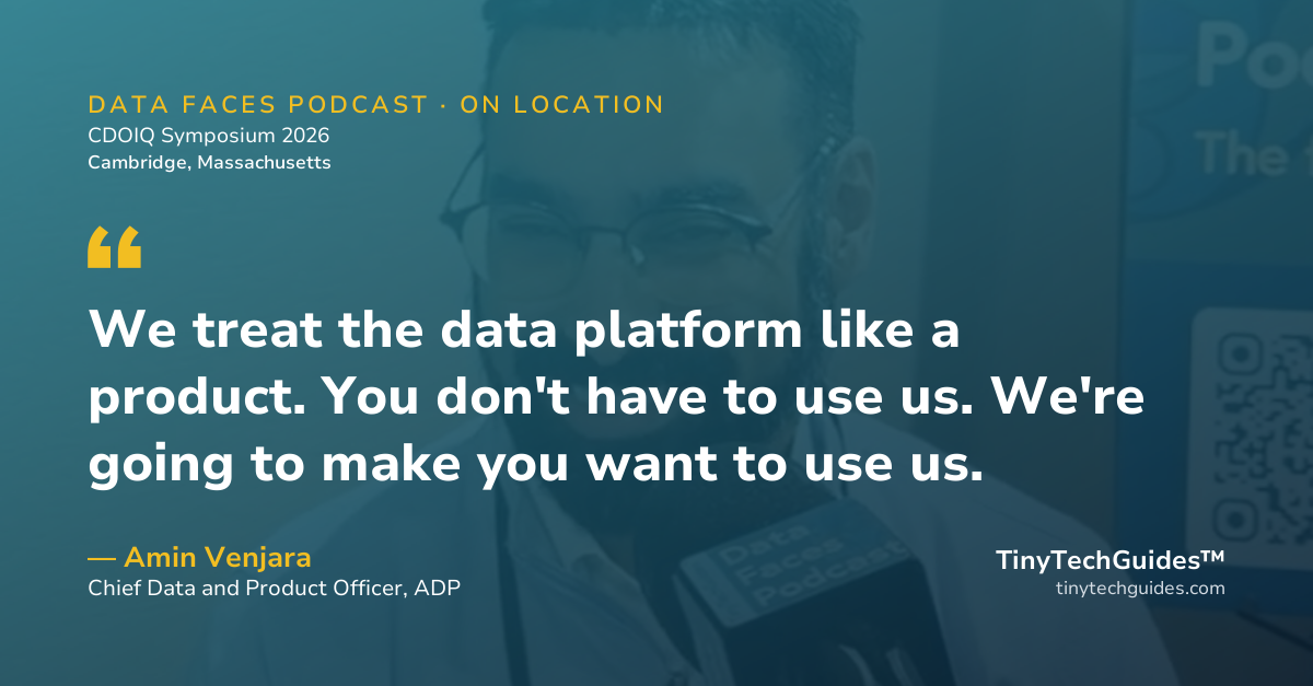 Pull quote from Amin Venjara, ADP: "Value equals data plus capabilities."